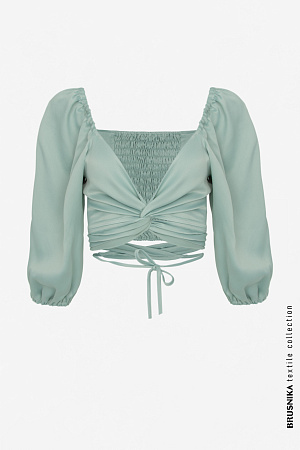 ментол Топ атласный в горошек