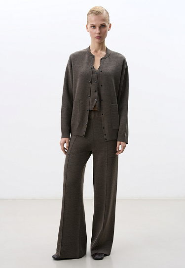 Трикотажные брюки прямого кроя 