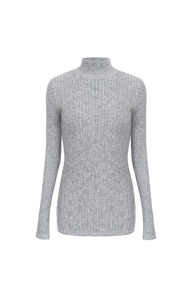 Трикотажная водолазка из кашемира и шерсти с косами