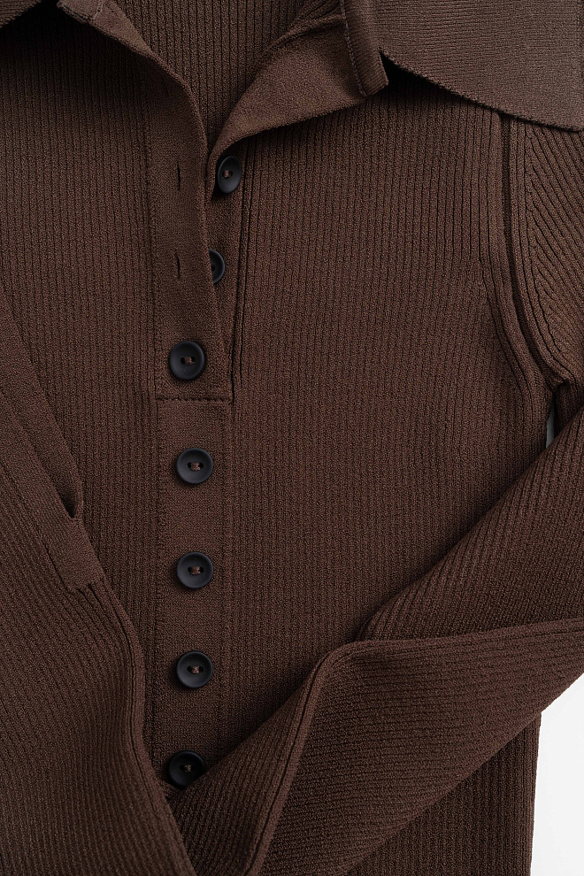 Трикотажное боди с длинным рукавом