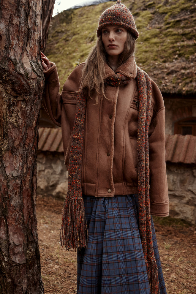 Шарф с шерстью альпака