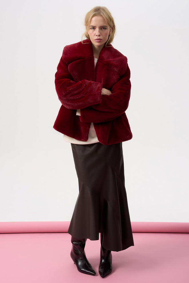 Шуба из экомеха