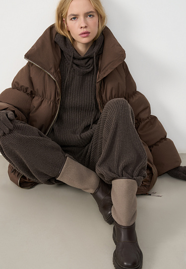 Брюки в рубчик из кашемира и шерсти 