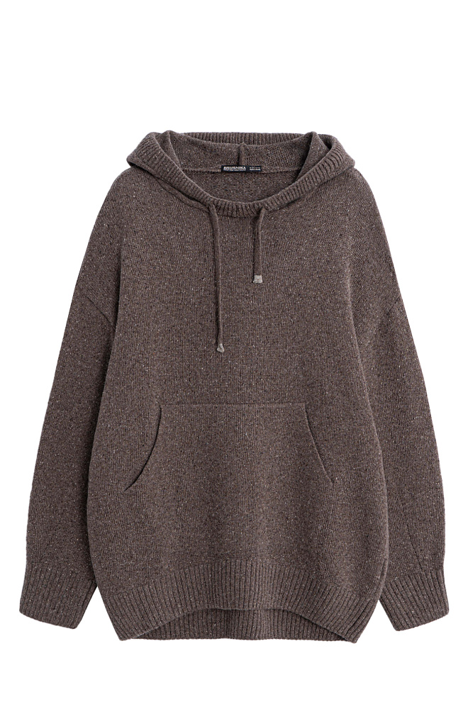 Трикотажное худи с карманом-кенгуру