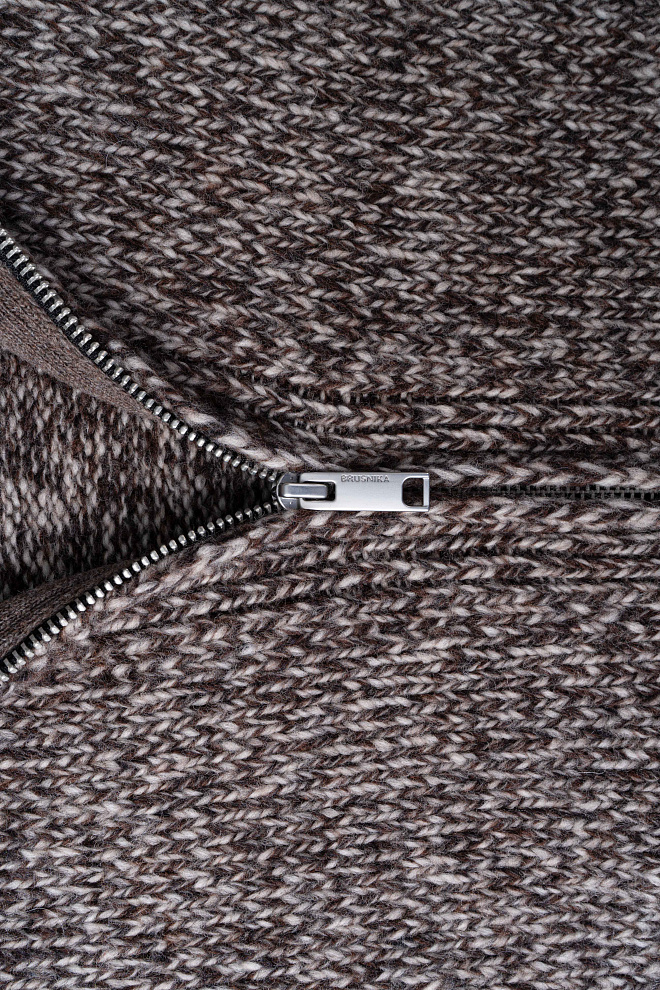 Меланжевый бомбер из шерсти мериноса экстрафайн