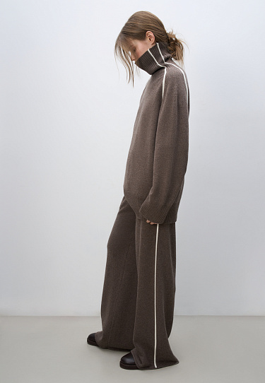 Трикотажные брюки из кашемира и шерсти