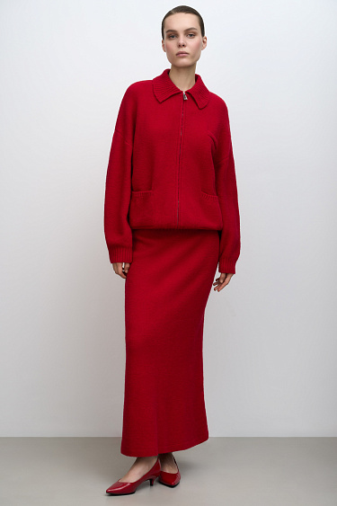 Трикотажная юбка макси из шерсти