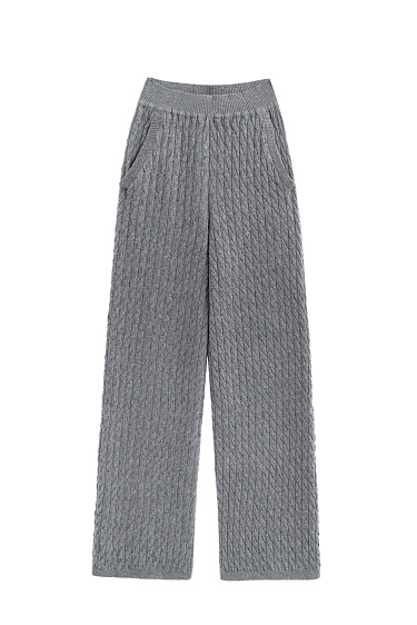 Брюки с косами из 100% шерсти мериноса экстрафайн 