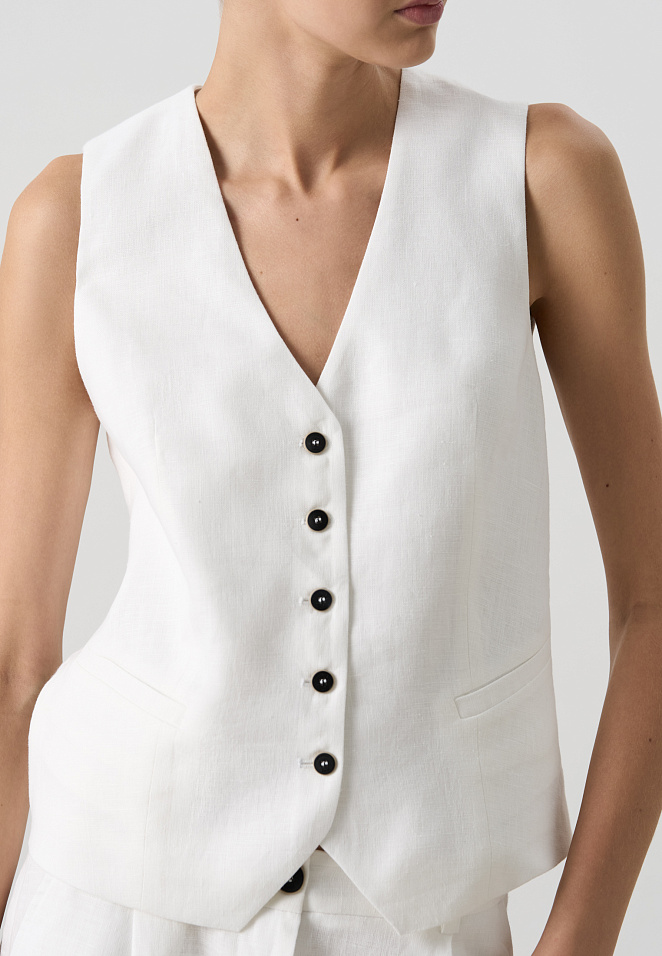 Классический жилет из 100% льна