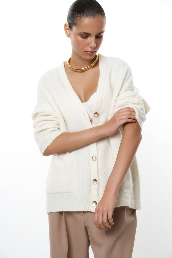 Кардиган из шерсти альпака