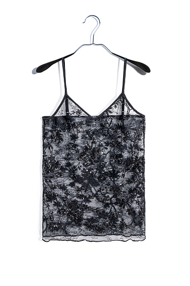 Кружевной топ с пайетками