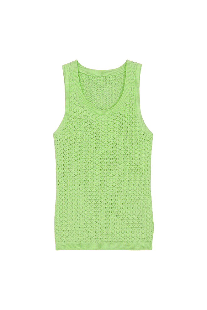 Трикотажный топ с ажурным рисунком