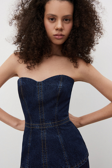 Джинсовый корсет 