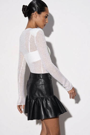 Юбка из экокожи