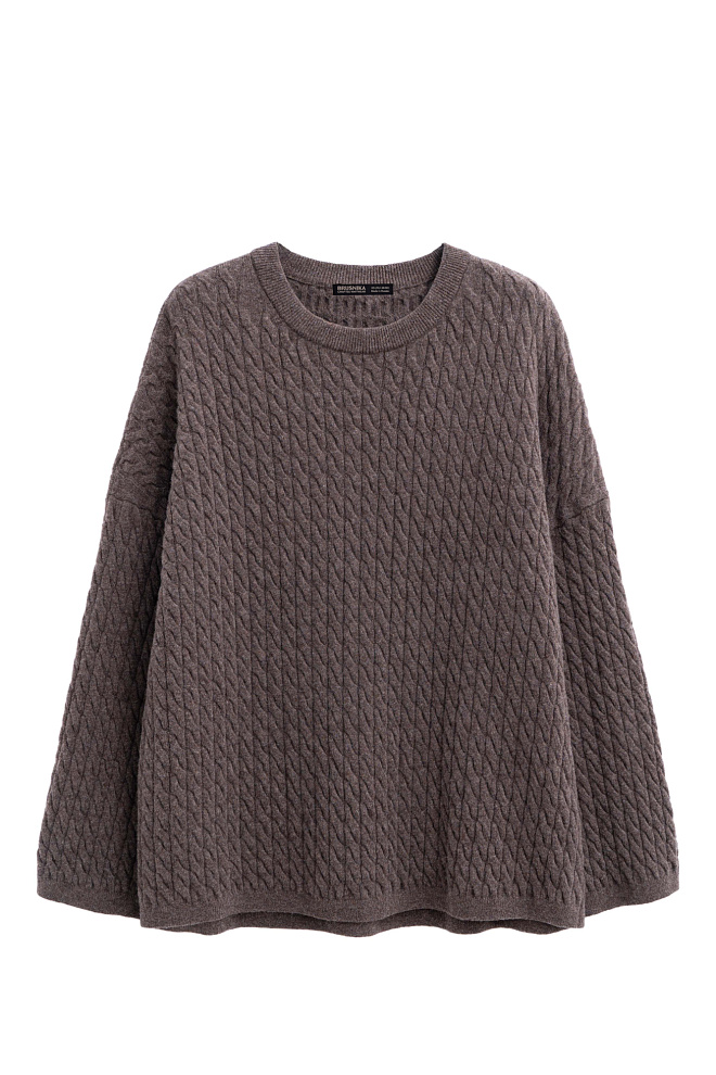 Джемпер с косами из 100% шерсти мериноса экстрафайн