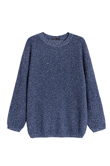 Трикотажный джемпер с голографическими пайетками