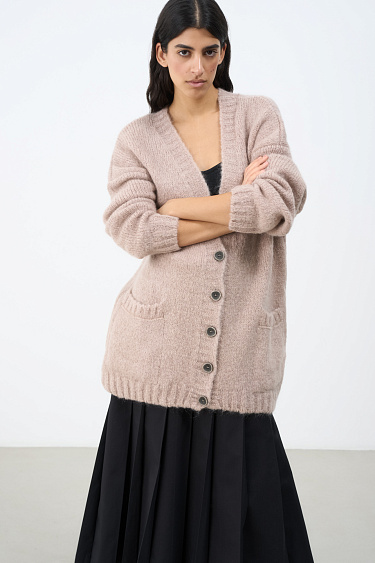 Трикотажный кардиган из мохера