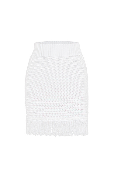 Юбка мини с бахромой