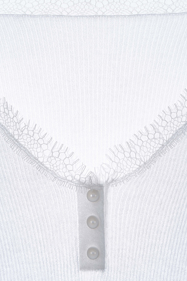 Лонгслив из хлопка с кружевом