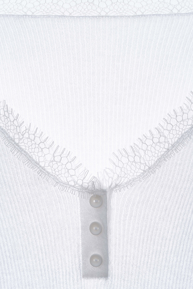 Лонгслив из хлопка с кружевом