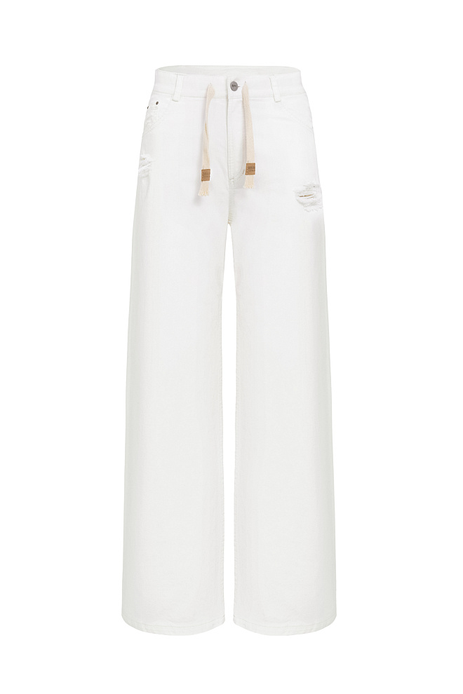 Расклешенные от бедра джинсы