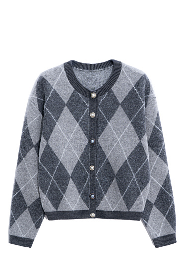 Кардиган из кашемира с узором аргайл