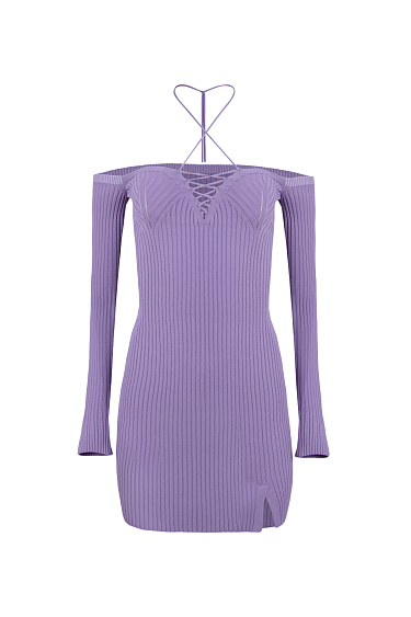 Платье мини с открытыми плечами