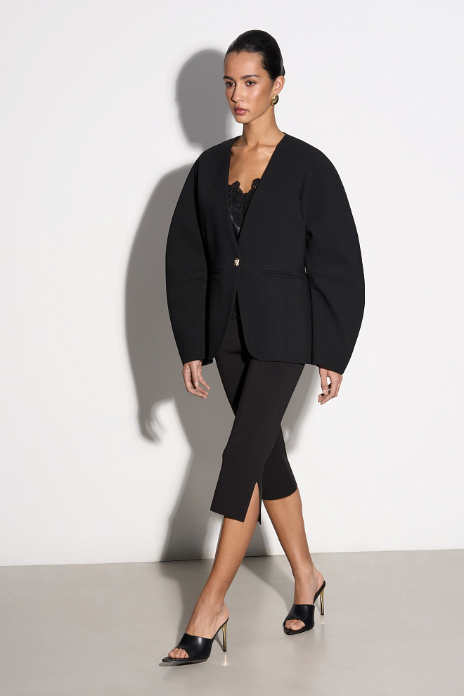 Жакет из вискозы с объемными рукавами 