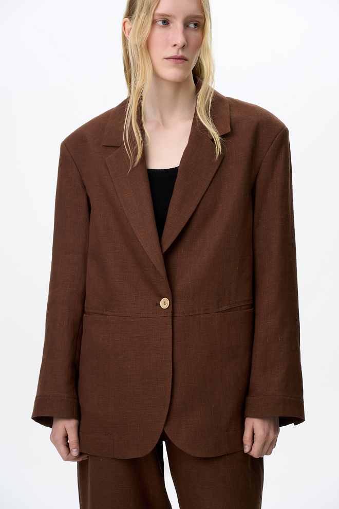 Oversize жакет из 100% льна