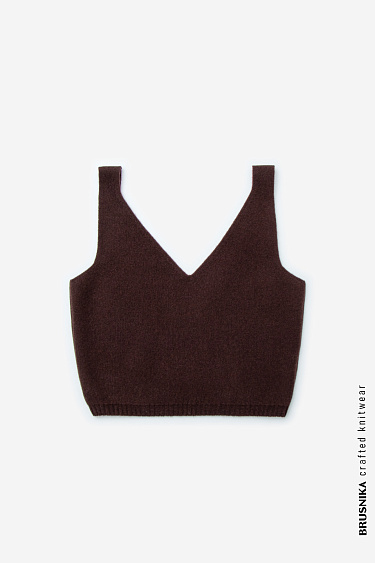 Кроп-топ из кашемира и шерсти