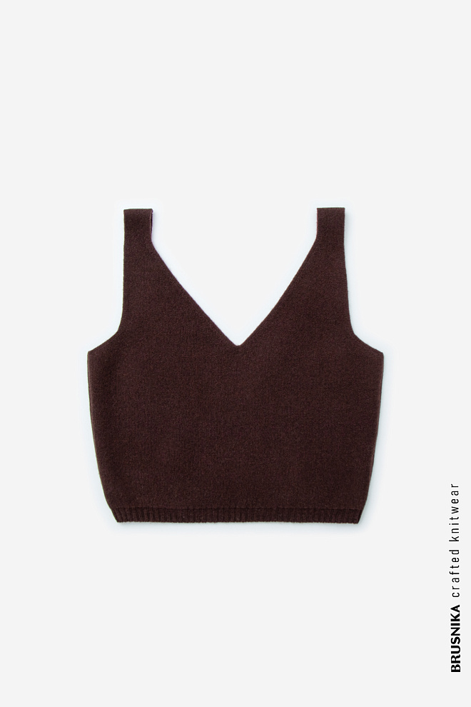 Кроп-топ из кашемира и шерсти