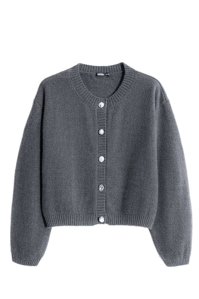 Кардиган из пуха лисы на пуговицах 