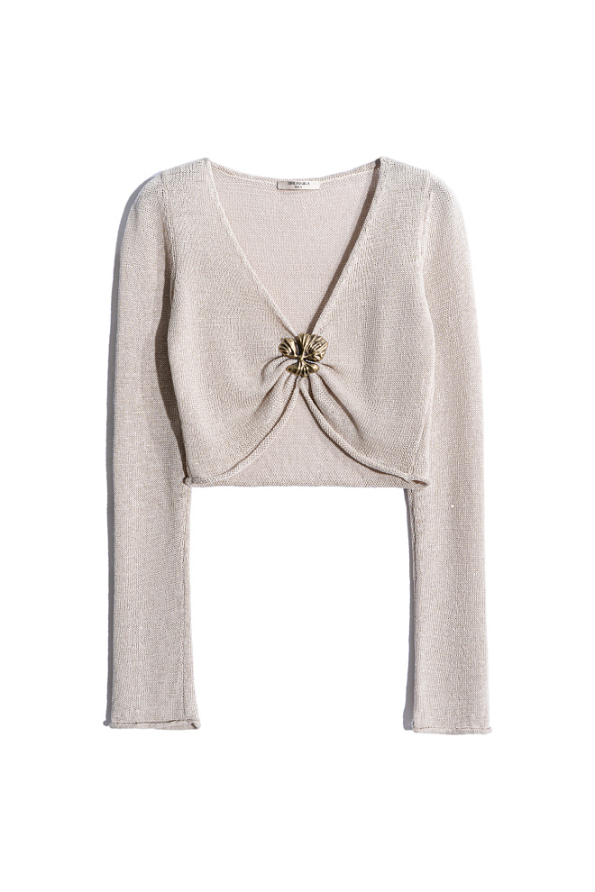 Топ изо льна с люрексом