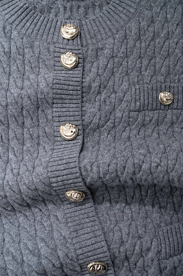 Кардиган из шерсти мериноса экстрафайн 