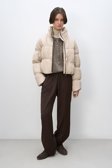 Широкие брюки из полушерсти