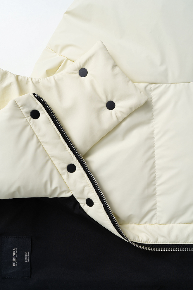 Стеганый пуховик на кулиске