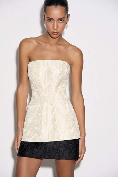 Удлиненный корсет из жаккарда