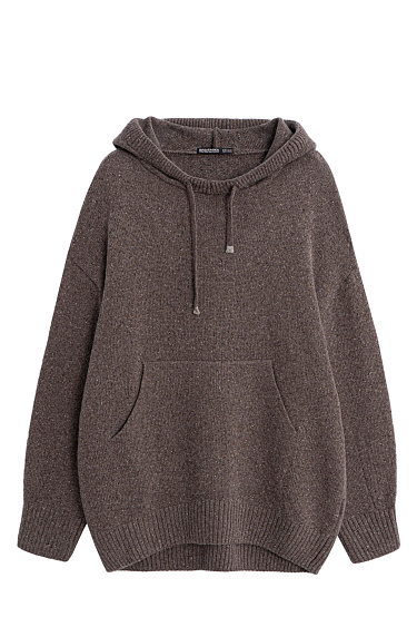 Трикотажное худи с карманом-кенгуру