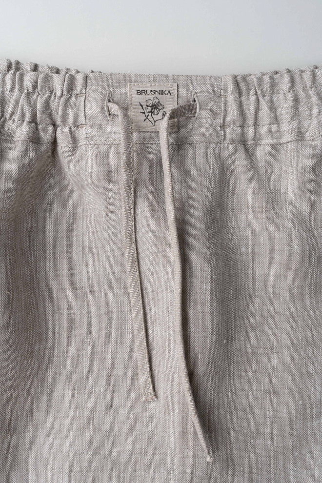 Юбка мини из 100% льна