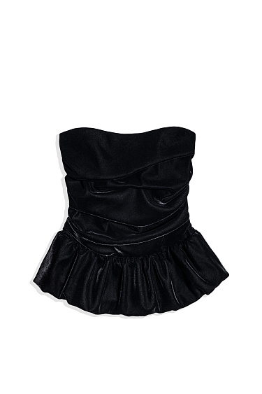 Бархатный корсет с баской