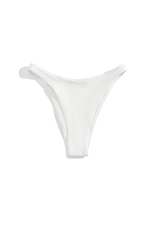 молочный Плавки бикини из текстурной ткани.