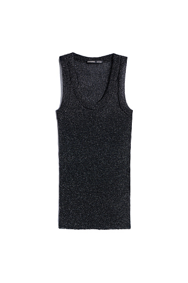 Трикотажный топ с люрексом