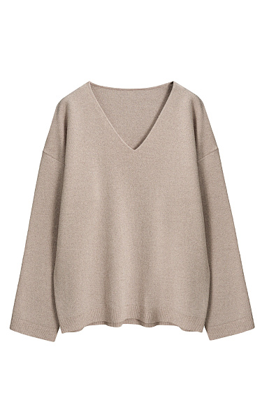 Джемпер с V-образным вырезом 