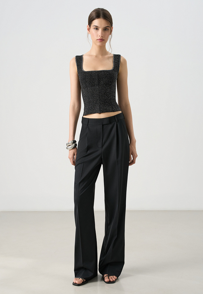 Короткий корсет с люрексом