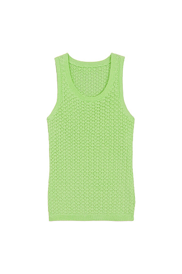 Трикотажный топ с ажурным рисунком