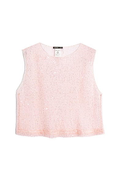 Прозрачный топ с пайетками