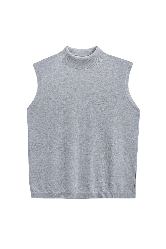 Трикотажный жилет с высоким воротом