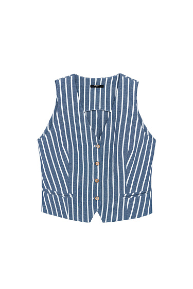 Жилет в полоску из 100% хлопка