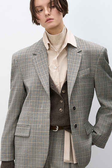 Жакет в клетку гленчек