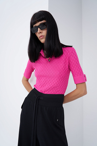 Трикотажная футболка-поло